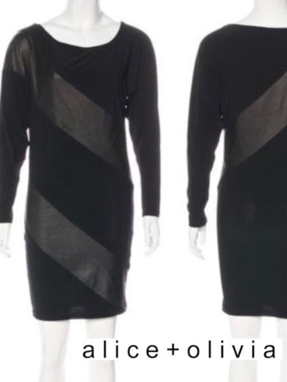 Alice + Olivia Leather Panel Dress - Size Small